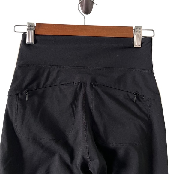 Athleta Track Tux Tight Side Stripe Leggings In Black Size XXS - Picture 10 of 16